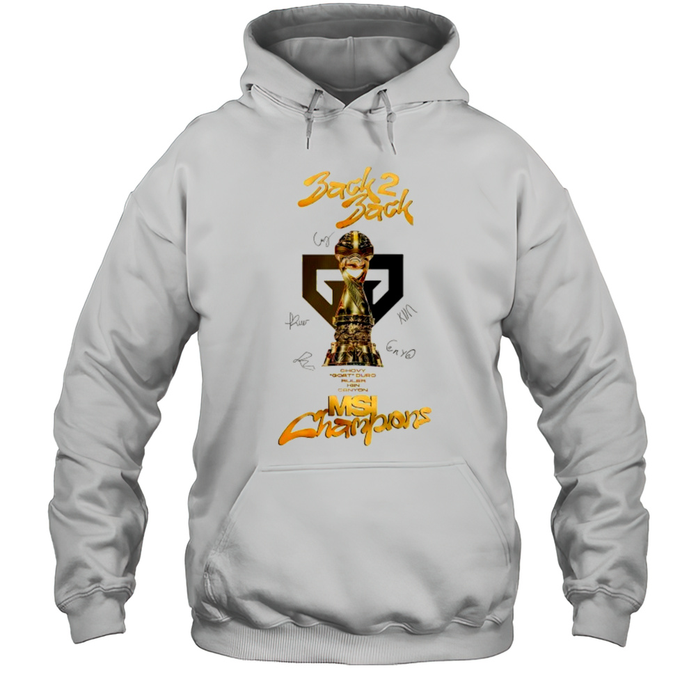 Gen.G Back 2 Back MSI Champions Signature Shirt Unisex Hoodie