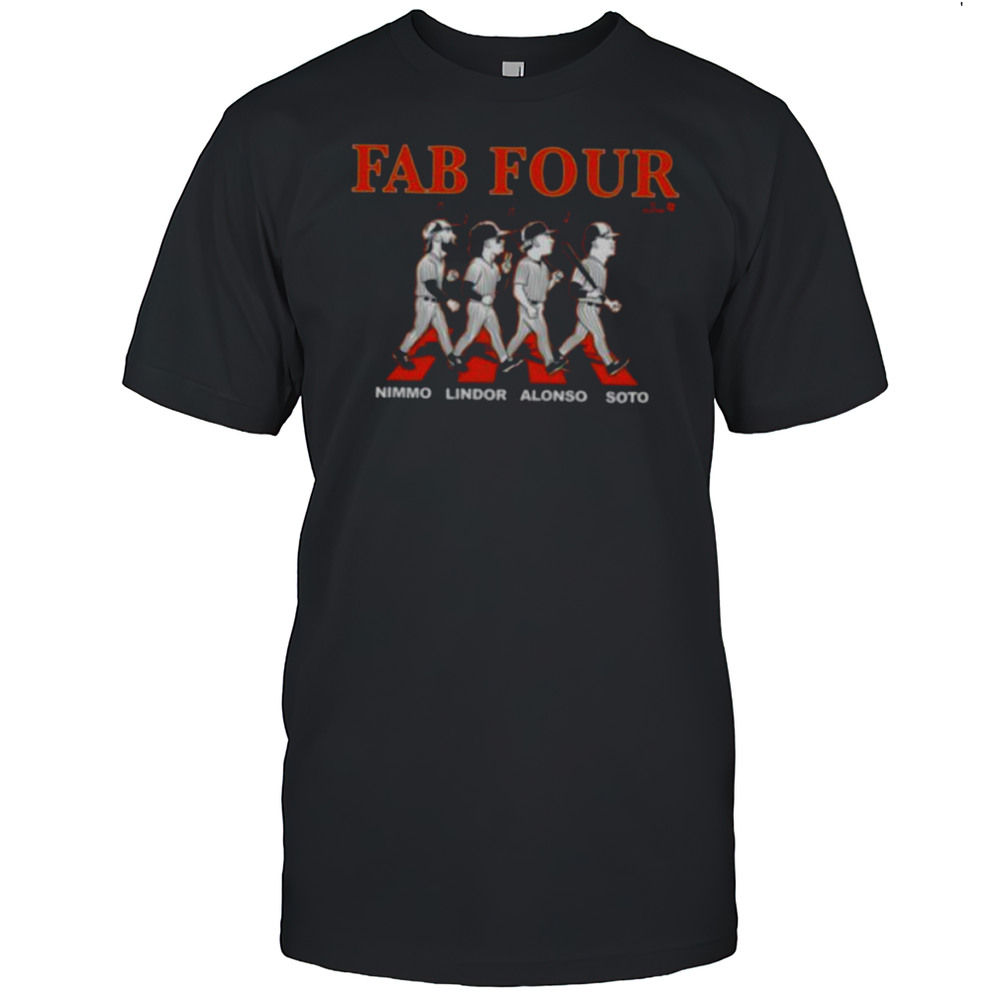 Lindor Soto Alonso  Nimmo Fab Four Album NY Baseball Shirt