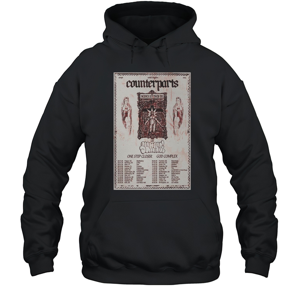 Counterparts UK  EU Tour 2025 Poster Shirt Unisex Hoodie