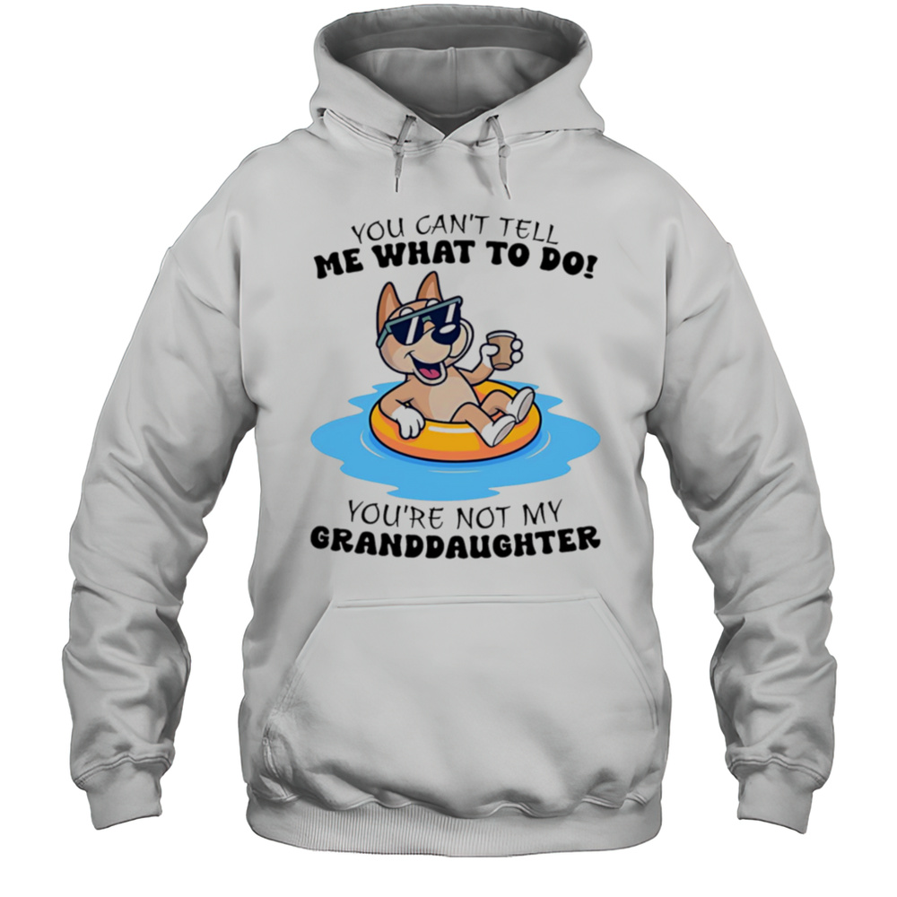 Dog You Cant Tell Me What To Do Youre Not My Granddaughter Shirt Unisex Hoodie