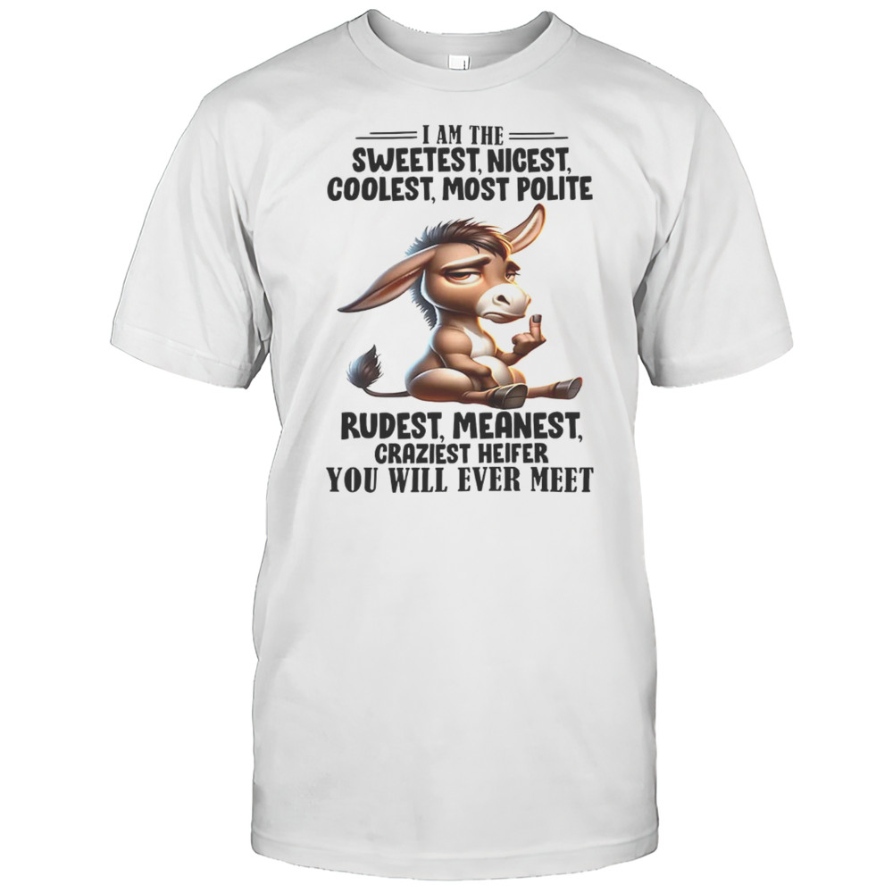 Donkey I Am The Sweetest Nicest Coolest Most Polite Rudest Shirt