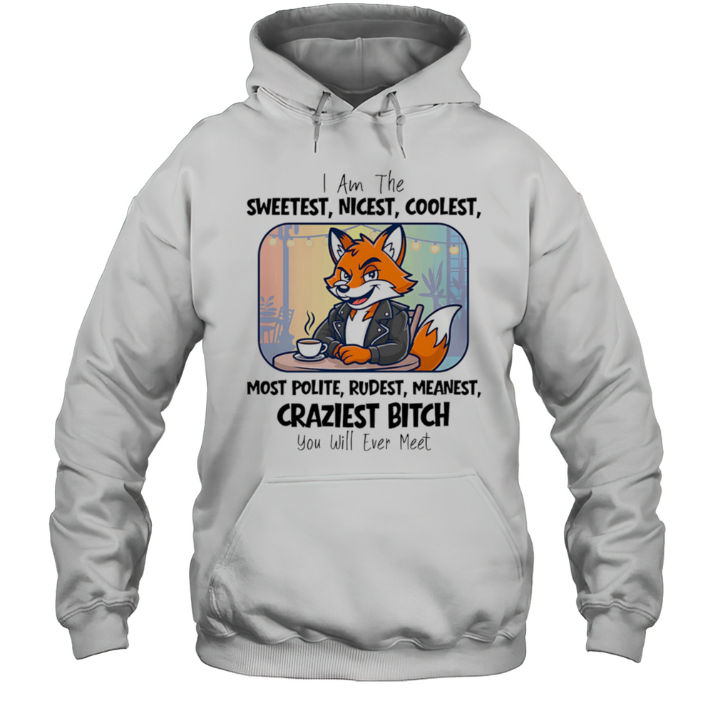 I Am The Sweetest Nicest Coolest Most Polite Rudest Meanest Craziest Bitch You Will Ever Meet Shirt Unisex Hoodie