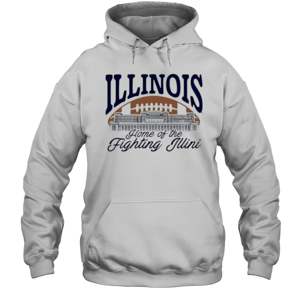 Illinois Football Memorial Stadium Shirt Unisex Hoodie