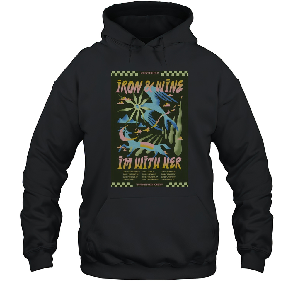 Iron  Wine Summer Tour 2025 Poster Shirt Unisex Hoodie
