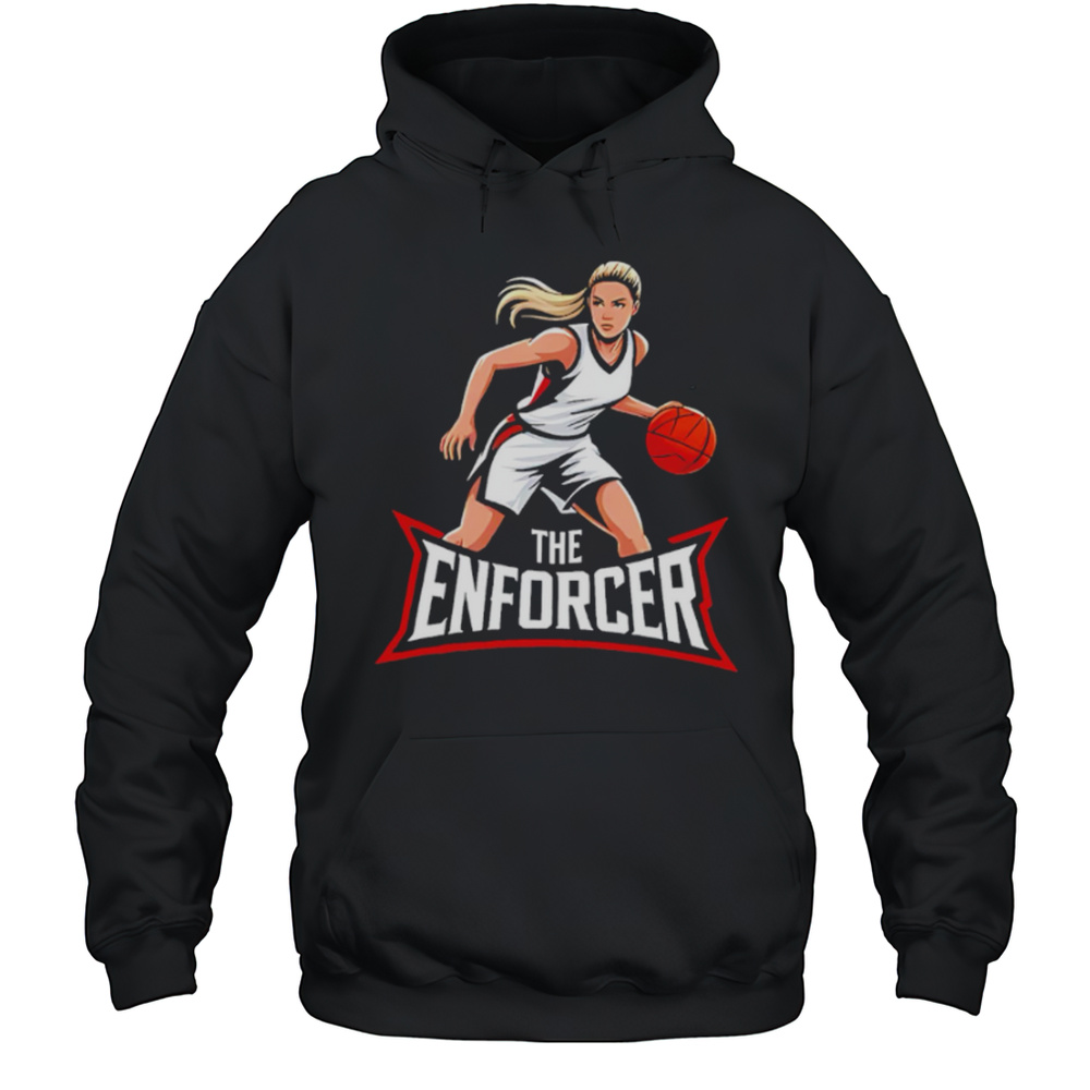 The Enforcer Bold Blonde Basketball Graphic Shirt Unisex Hoodie
