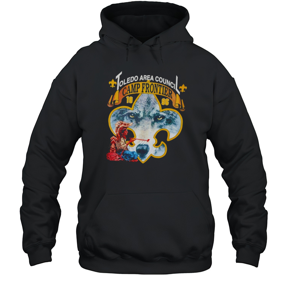 Toledo Area Council Camp Frontier Wilderness Nature Wolf Indian Shirt Unisex Hoodie