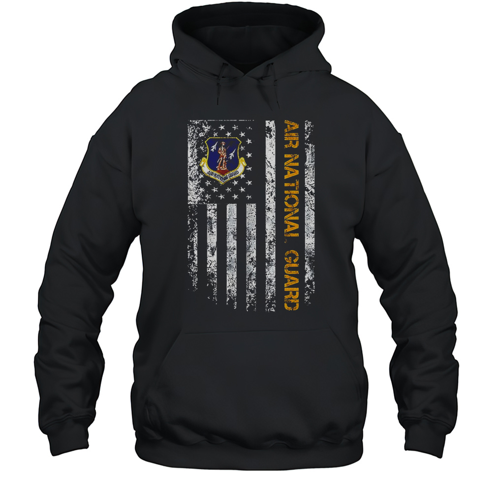 Air National Guard American Flag Shirt Unisex Hoodie