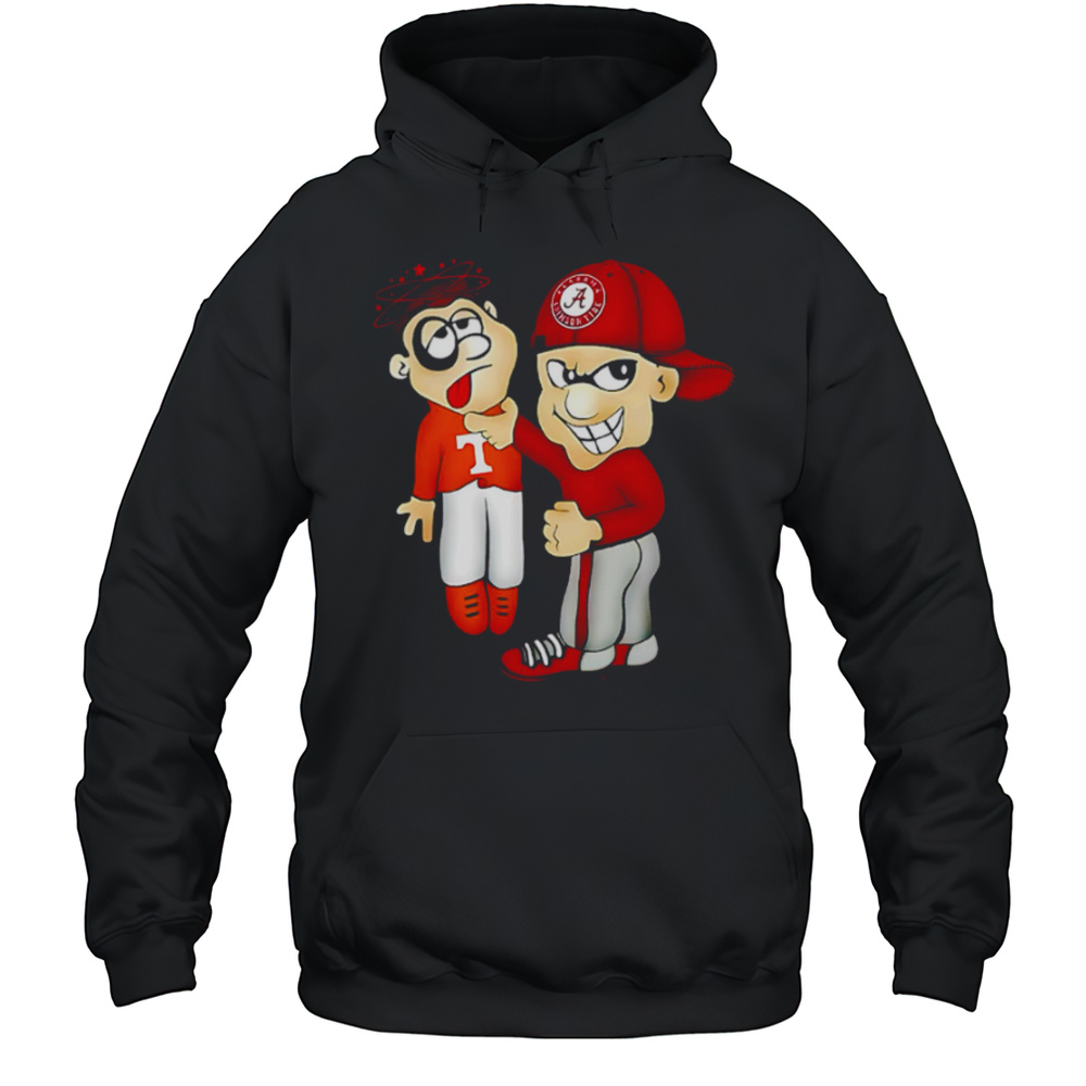 Alabama Crimson Tide Overwhelm Tennessee Volunteers Cartoon Shirt Unisex Hoodie