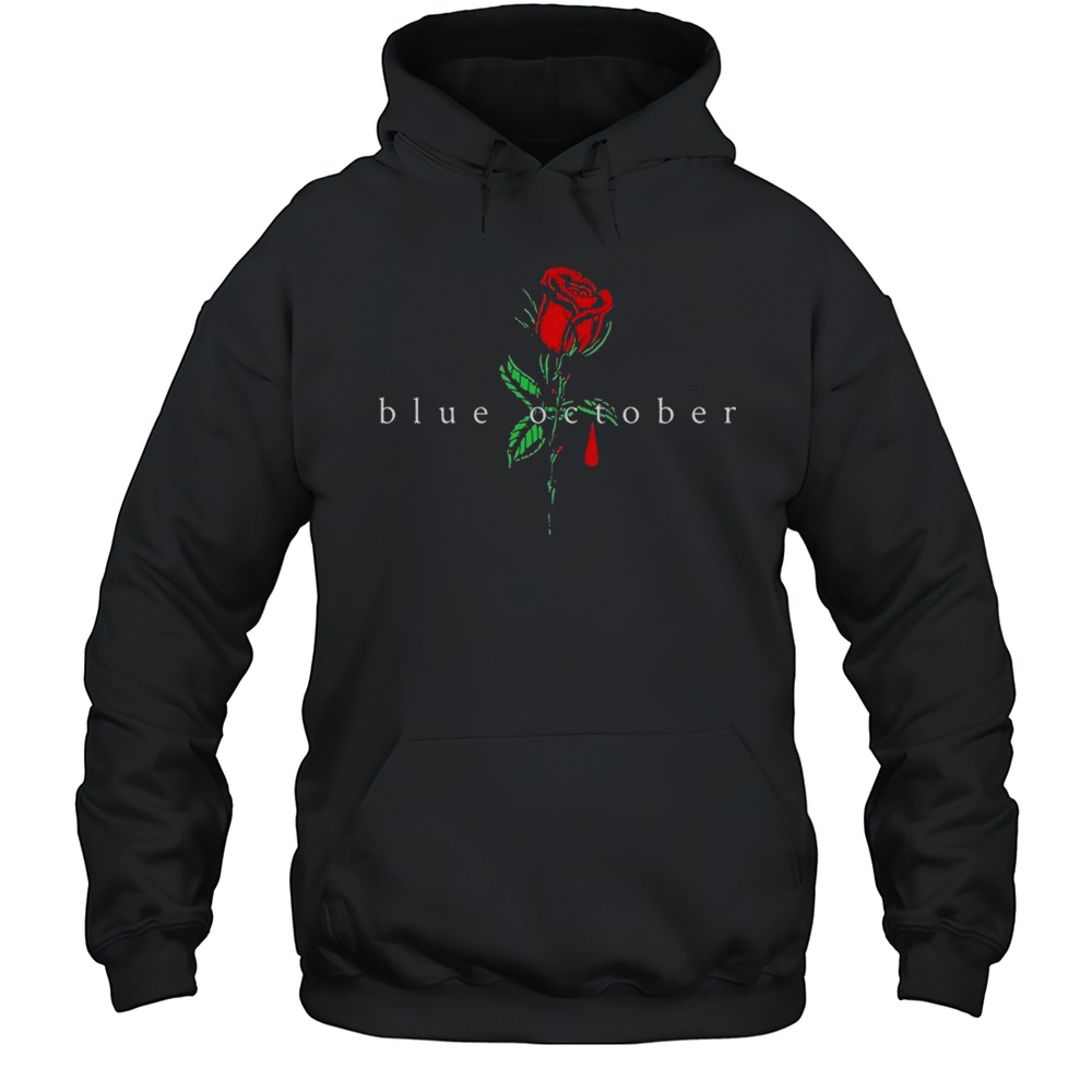Blue October Rose T-shirt Unisex Hoodie