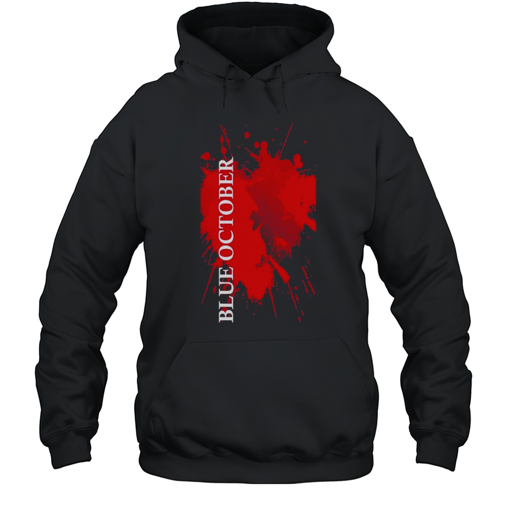 Blue October Splatter Heart T-shirt Unisex Hoodie
