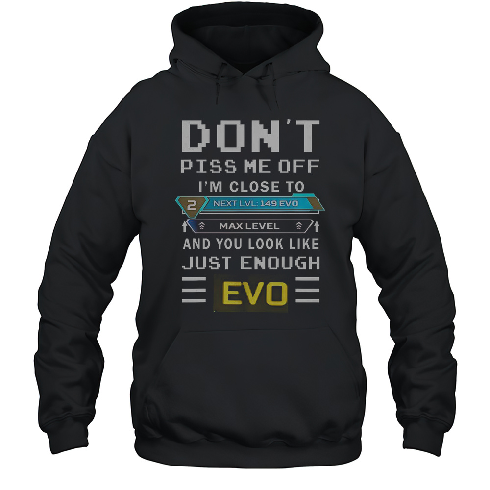 Dont Piss Me Off Im Close To Max Level And You Look Like Just Enough Evo T-Shirt Unisex Hoodie