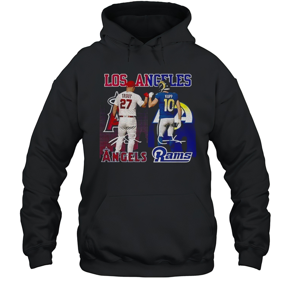 Mike Trout Los Angeles Angels X Cooper Kupp Los Angeles Rams Signature Sports Shirt Unisex Hoodie