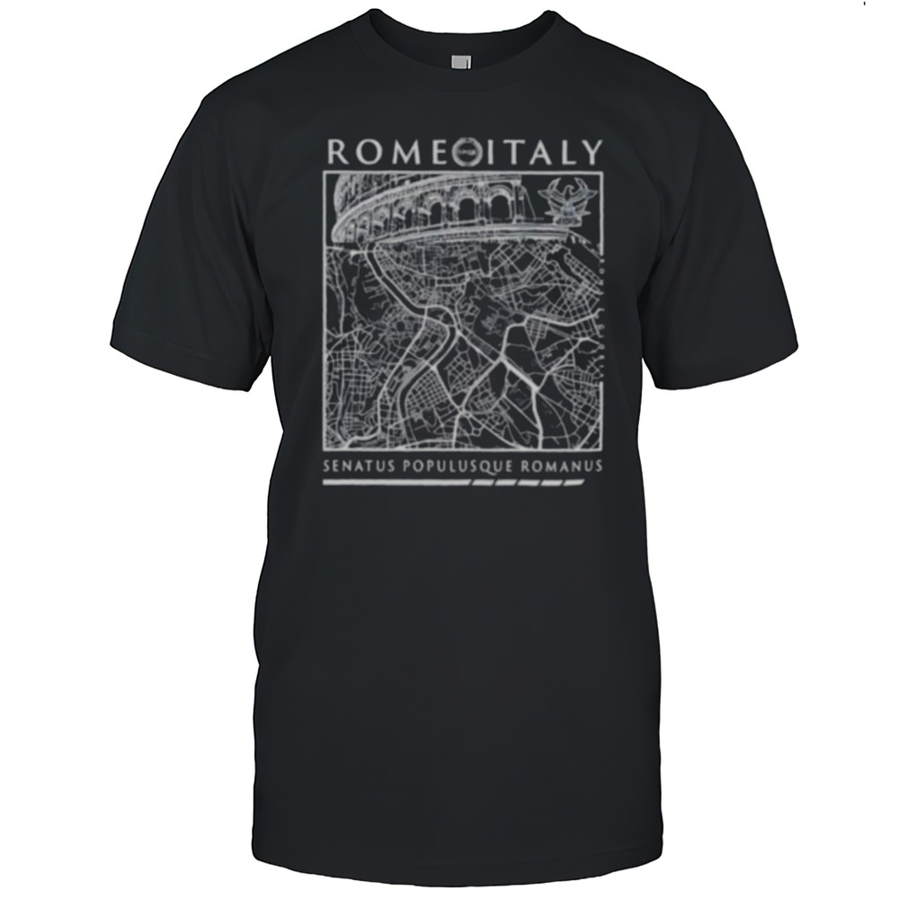 Rome Italy Senatus Populusque Romanus Map Shirt