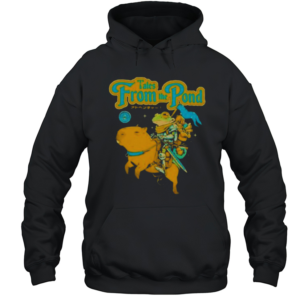 Tales From The Pond Frog Riding Capybara Shirt Unisex Hoodie