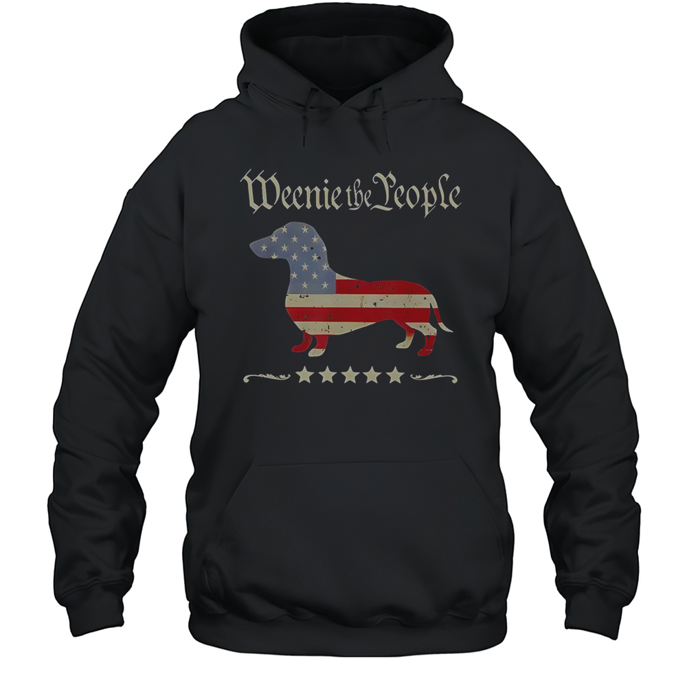 Weenie The People Patriotic Dachshund T-Shirt Unisex Hoodie