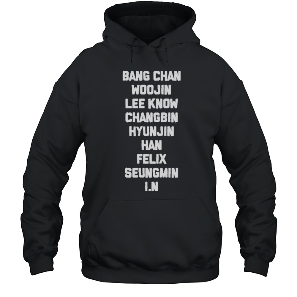 Bang Chan Woojin Lee Know Changbin Hyunjin Han Felix Seungmin I.N T-Shirt Unisex Hoodie