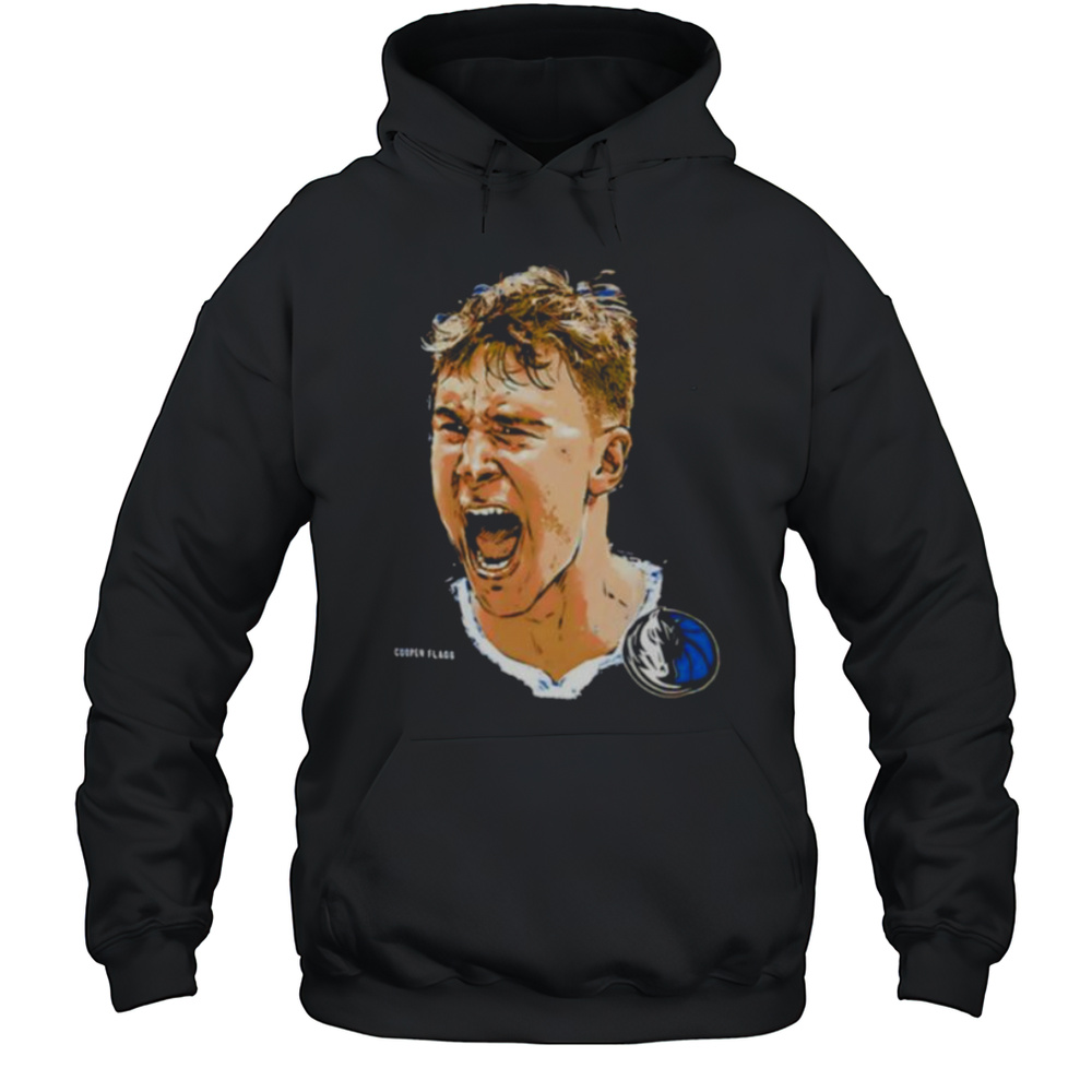 Cooper Flagg Scream Dallas Mavericks NBA Star Portrait Shirt Unisex Hoodie