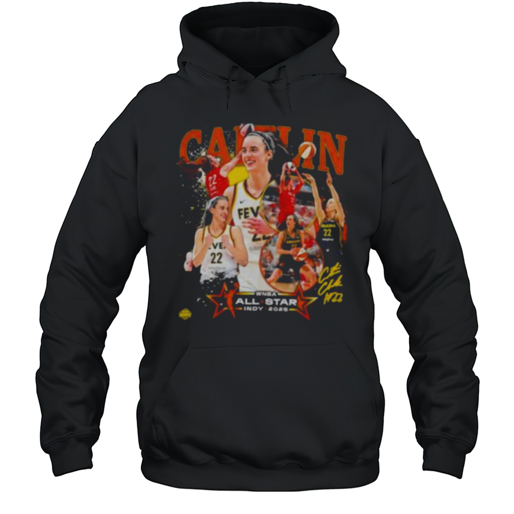 Indiana Fever Caitlin Clark 2025 WNBA All Star Game Signature Shirt Unisex Hoodie
