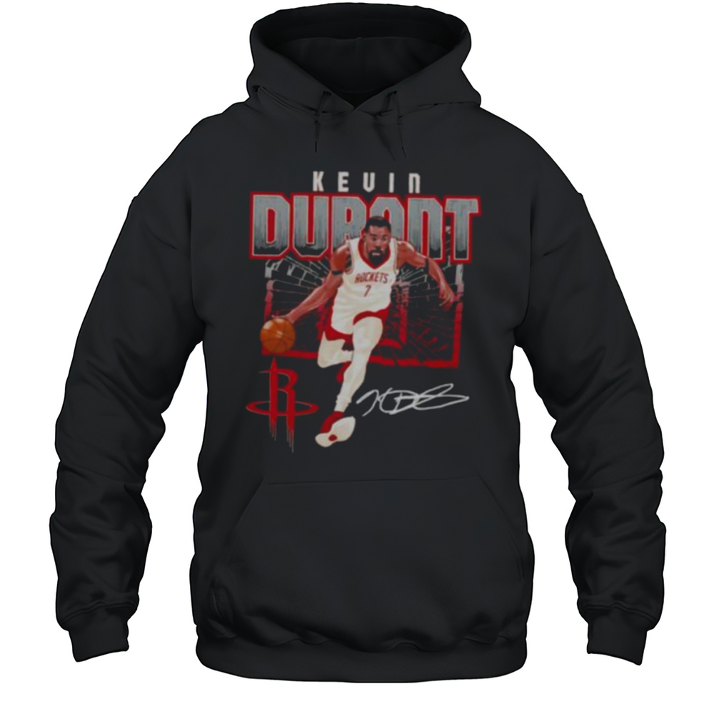 Kevin Durant 7 Houston Rockets Shattered Signature Shirt Unisex Hoodie