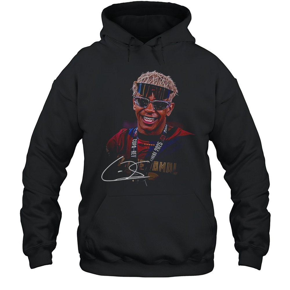 Lamine Yamal Barcelona FC Vintage Signature Shirt Unisex Hoodie
