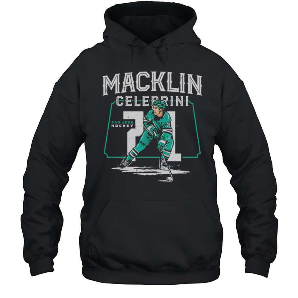 Macklin Celebrini 71 San Jose Player Name Signature Hockey Shirt Unisex Hoodie
