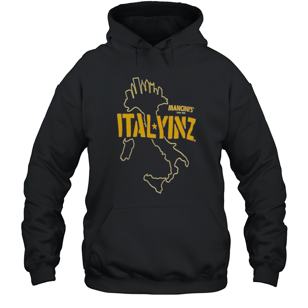 Mancinis Ital YINZ Map Shirt Unisex Hoodie