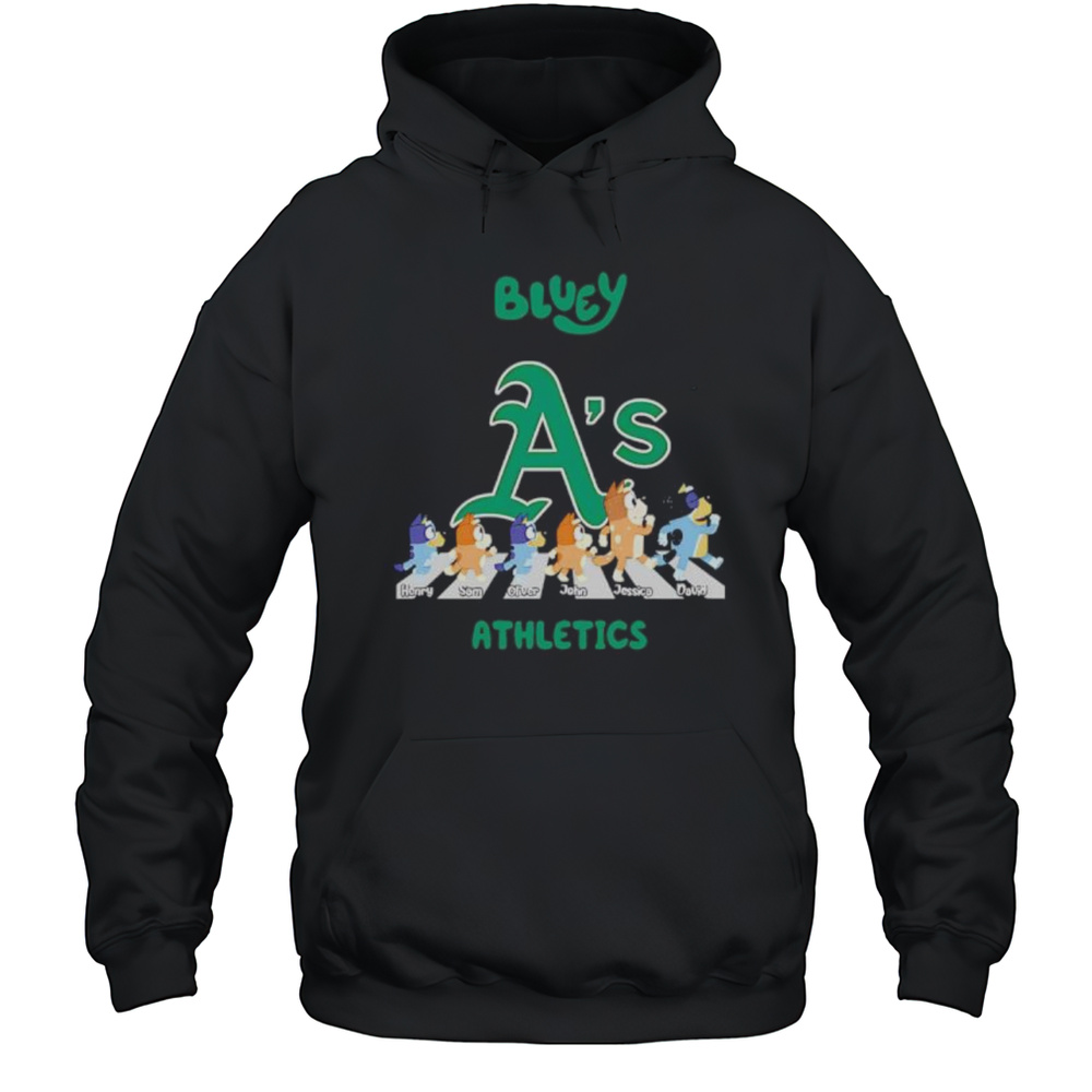 Oakland Athletics Bluey Baseball Fan Shirt Unisex Hoodie