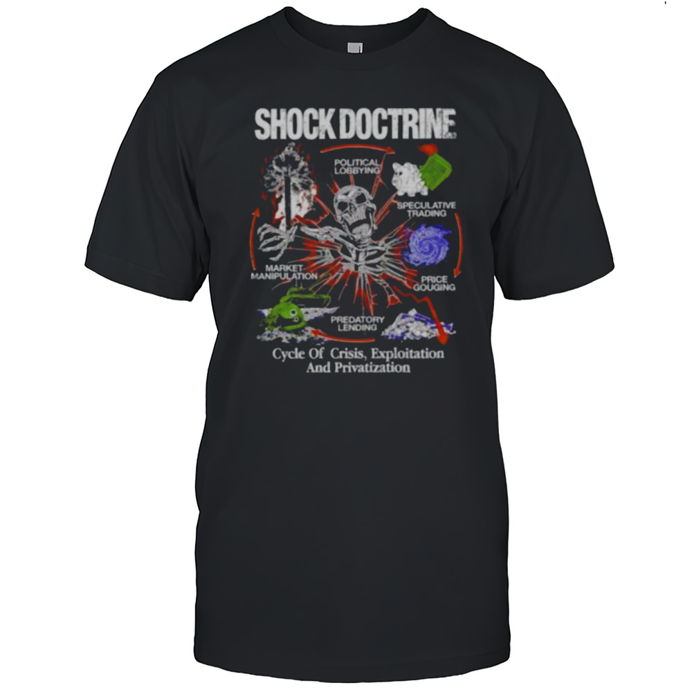 Shock Doctrine Cycle Of Crisis Exploitation And Privatization Skeleton Shirt