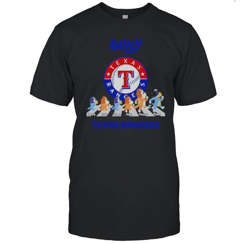 Texas Rangers Bluey Baseball Fan Shirt