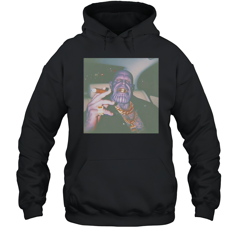 Thug Life Thanos Grillz Smoking Shirt Unisex Hoodie