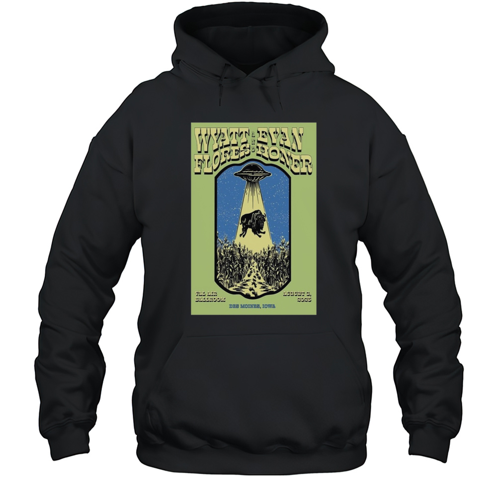 Wyatt Flores Tour Poster Aug 3 2025 Saint Charles IA Festival T-Shirt Unisex Hoodie