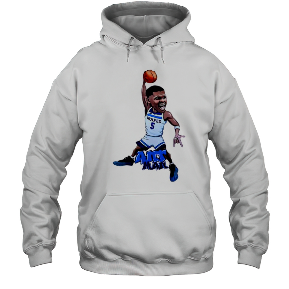 Anthony Edwards Art Ant-Man Timberwolves Jersey Cartoon Shirt Unisex Hoodie