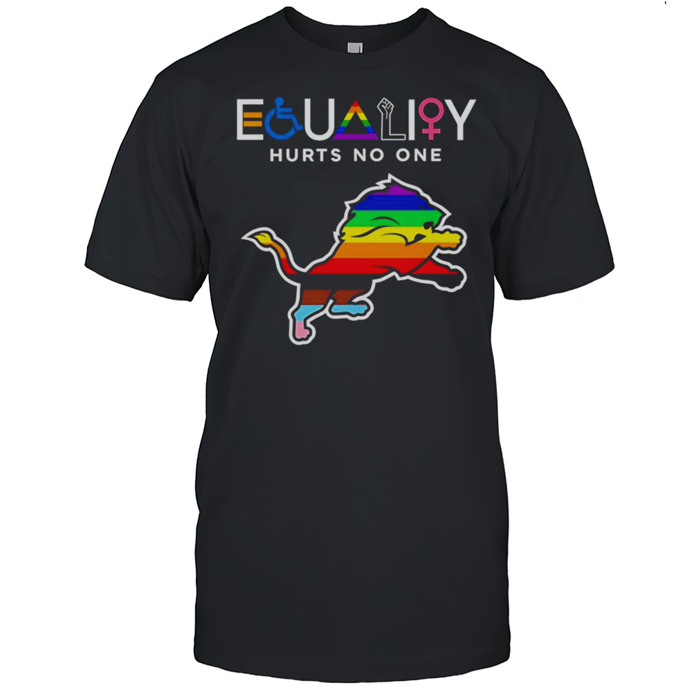Equality Hurts No One Detroit Lions Shirt
