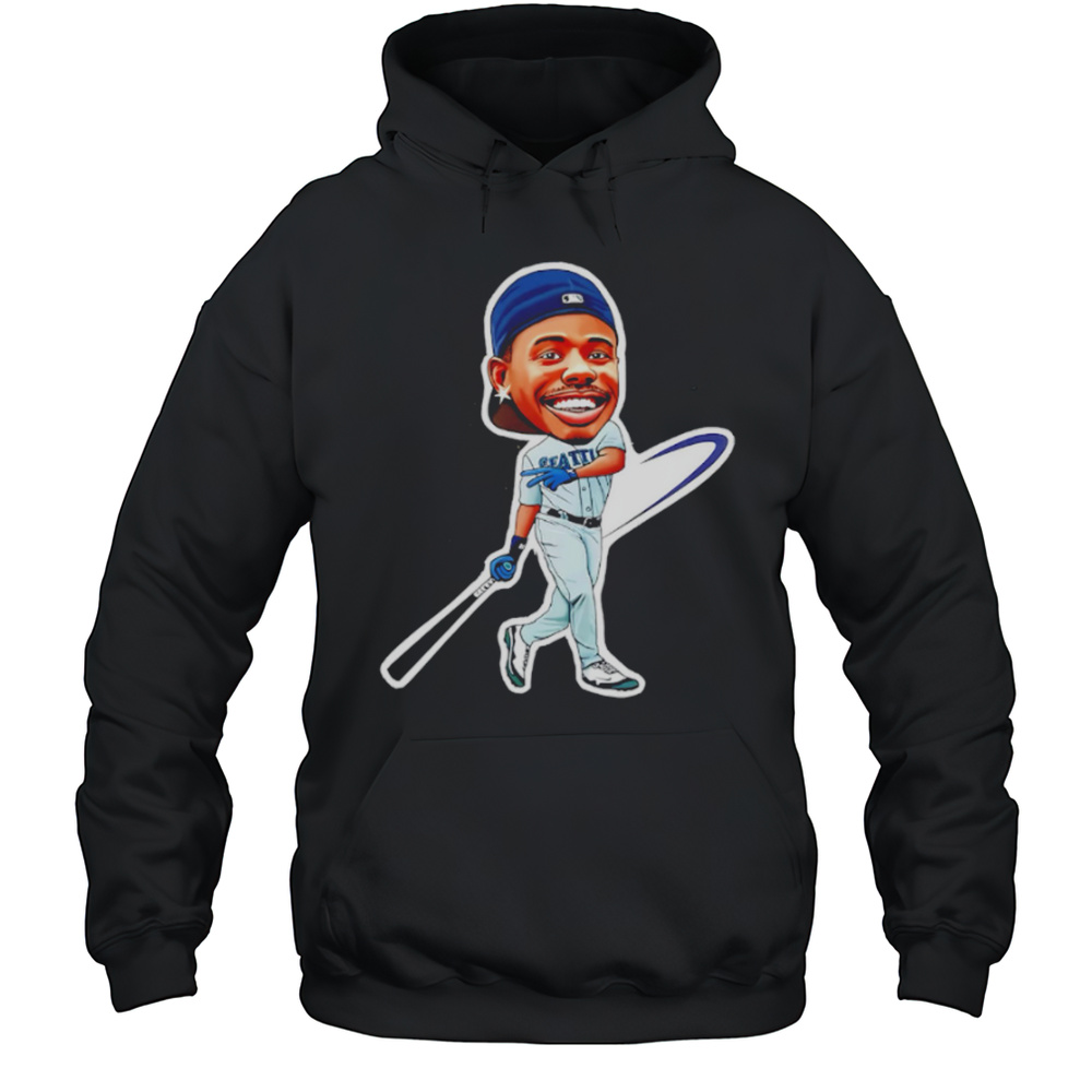 Ken Griffey Jr. Art Magnet Seattle Mariners Jersey Cartoon Shirt Unisex Hoodie