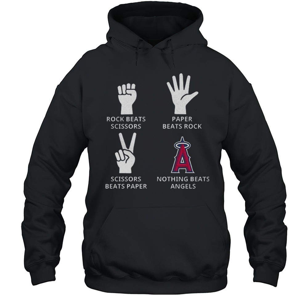 Los Angeles Angels Rock Beats Scissors Paper Beats Rock Scissors Beats Paper Nothing Beats Angels Shirt Unisex Hoodie