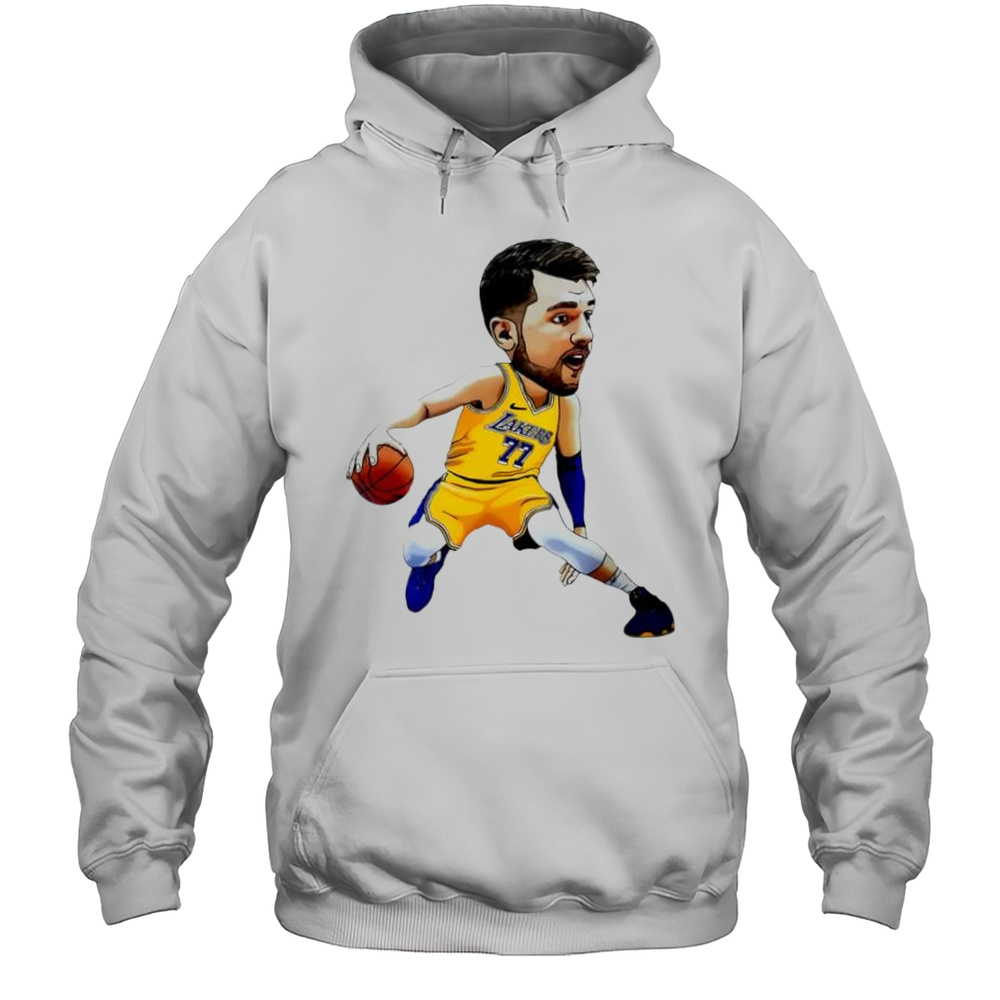 Luka Doncic Los Angeles Lakers Art Jersey Cartoon Shirt Unisex Hoodie