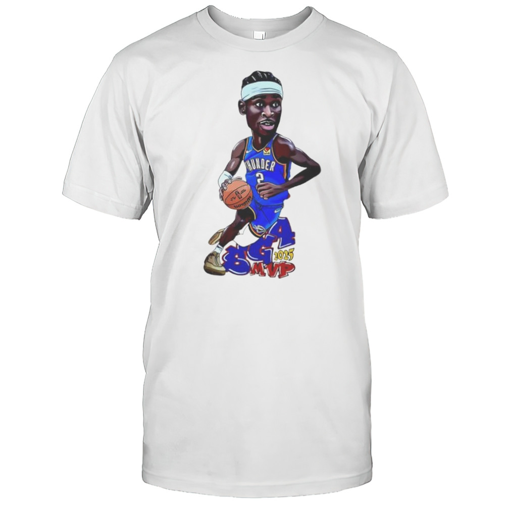 Shai Gilgeous-Alexander OKC Thunder Art Jersey Cartoon Shirt