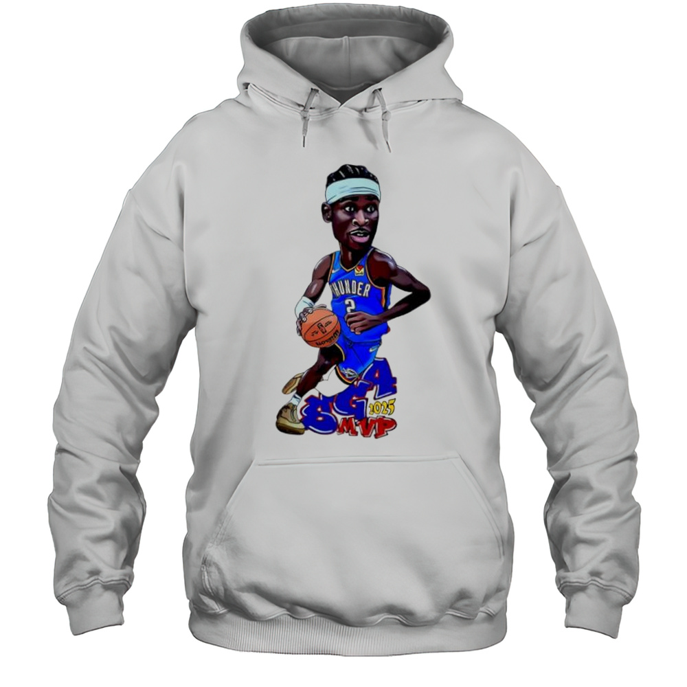 Shai Gilgeous-Alexander OKC Thunder Art Jersey Cartoon Shirt Unisex Hoodie