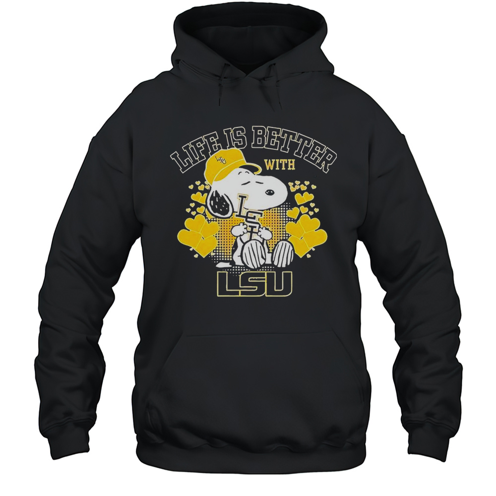 Snoopy Life Is Better With LSU T-Shirt Unisex Hoodie