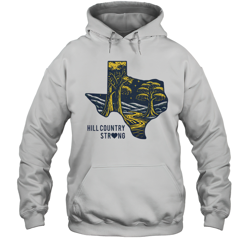 Texas Hill Country Strong Relief Shirt Unisex Hoodie