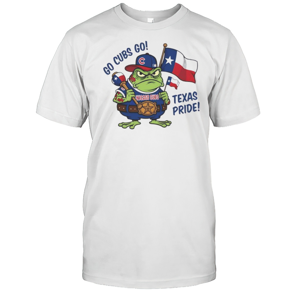 Chicago Cubs Frog Go Cubs Go Texas Pride Flag Shirt