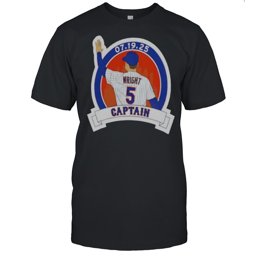 David Wright Captain New York Mets Baseball Player Graphic Shirt