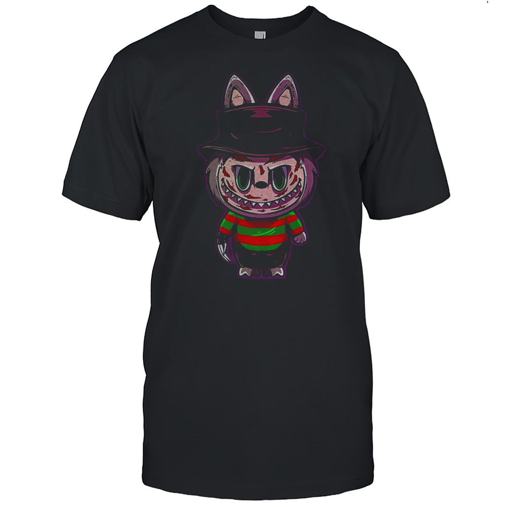 Labubu Costume Freddy Krueger Happy Halloween Horror Character Shirt