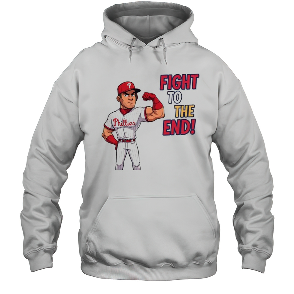 Philadelphia Phillies Fight To The End Cartoon Shirt Unisex Hoodie