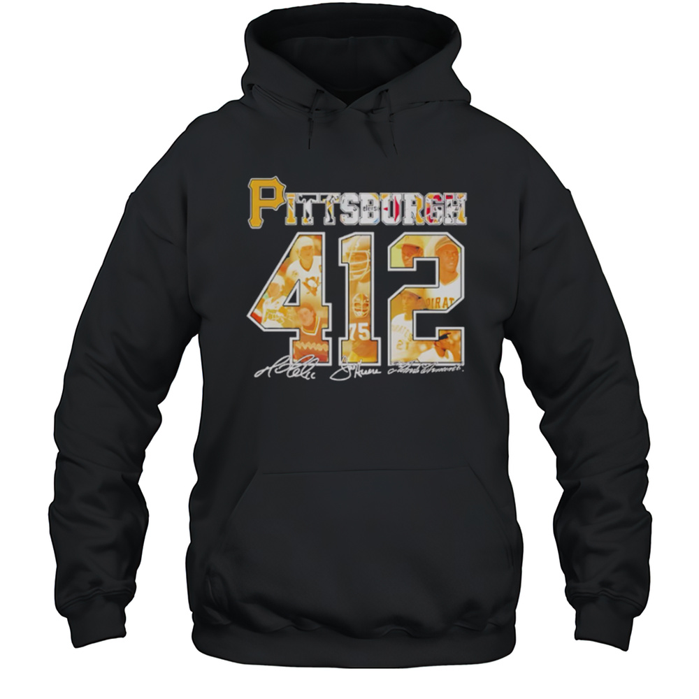 Pittsburgh Pirates 412 Legends Signatures Shirt Unisex Hoodie