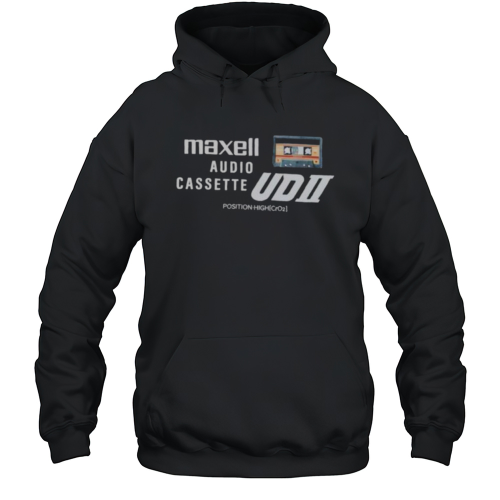 Maxell Audio Cassette UD II Position High Shirt Unisex Hoodie