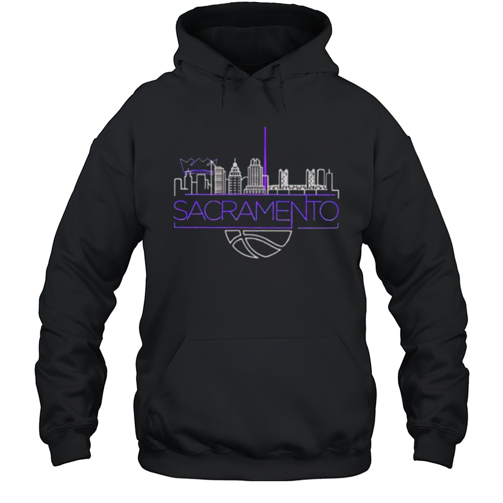 Sacramento Kings Basketball NBA Light The Beam City Skyline Shirt Unisex Hoodie