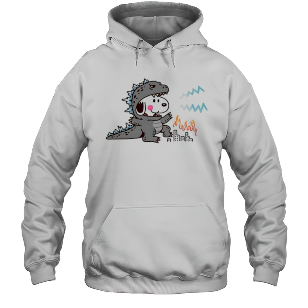 Snoopy Disguise Godzilla Shirt Unisex Hoodie