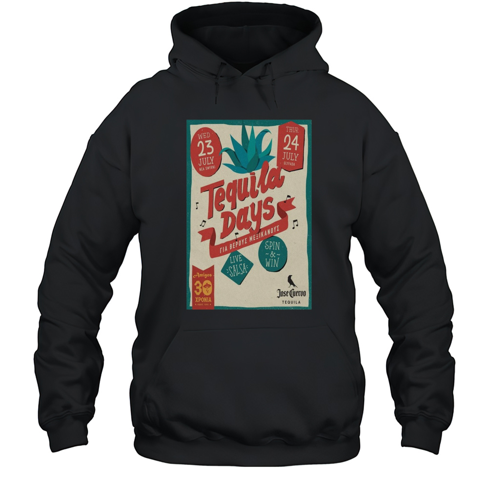 Tequila Days Poster July 23 2025 Tour Shirt Unisex Hoodie
