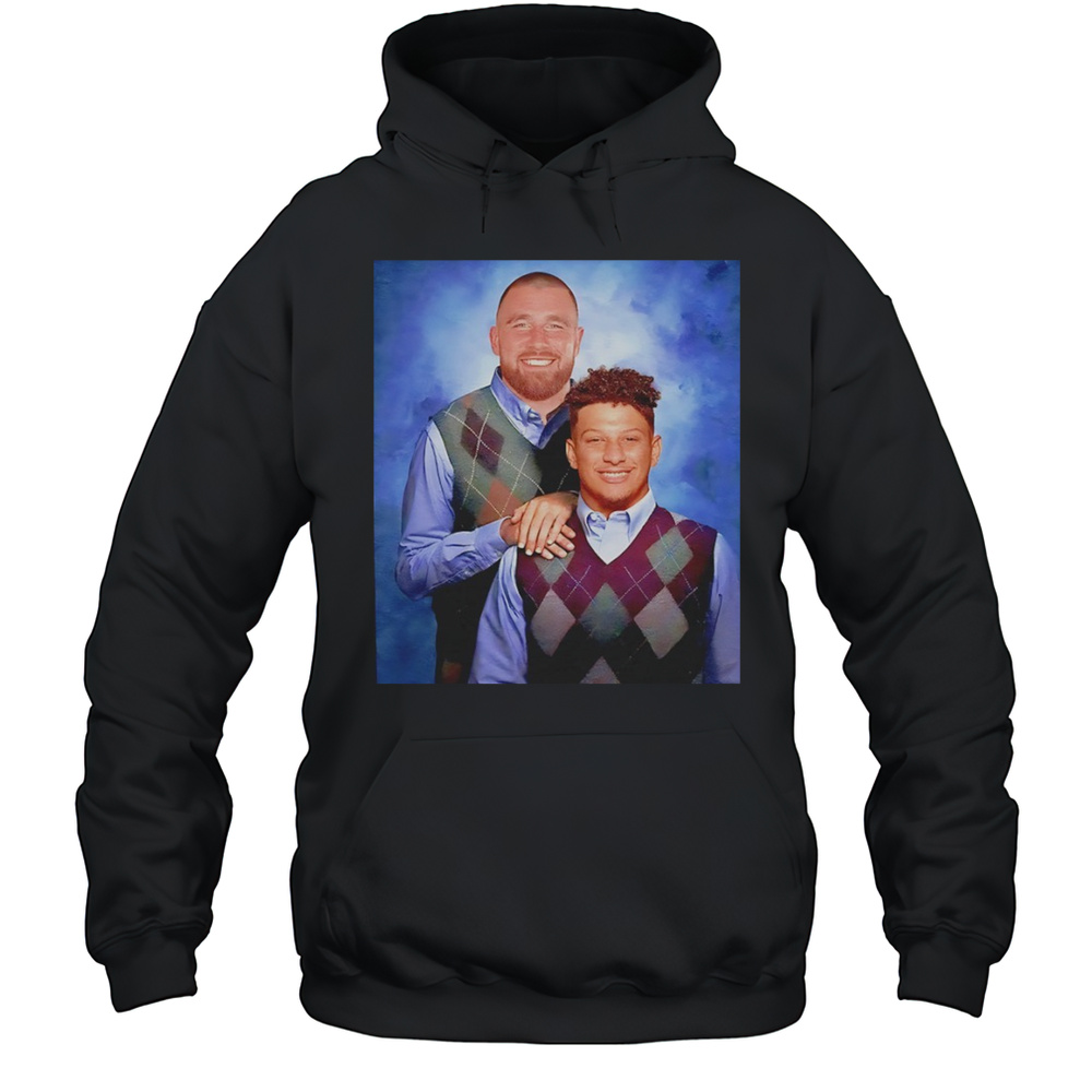 Travis Kelce And Patrick Mahomes Kansas City Chiefs NFL Step Brothers Shirt Unisex Hoodie